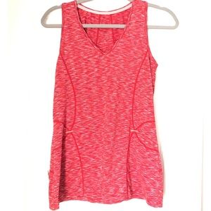 Athleta small red space dye tank top zipper